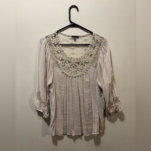 Cream Lace Blouse